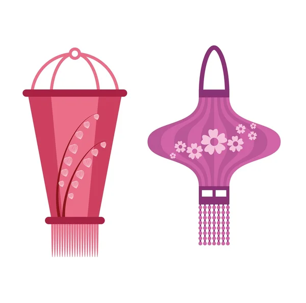 Illustration vectorielle lanterne chinoise. — Image vectorielle