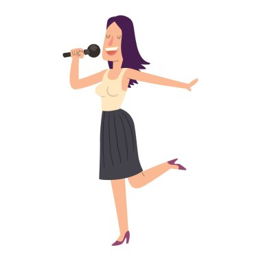 Singing people vector character