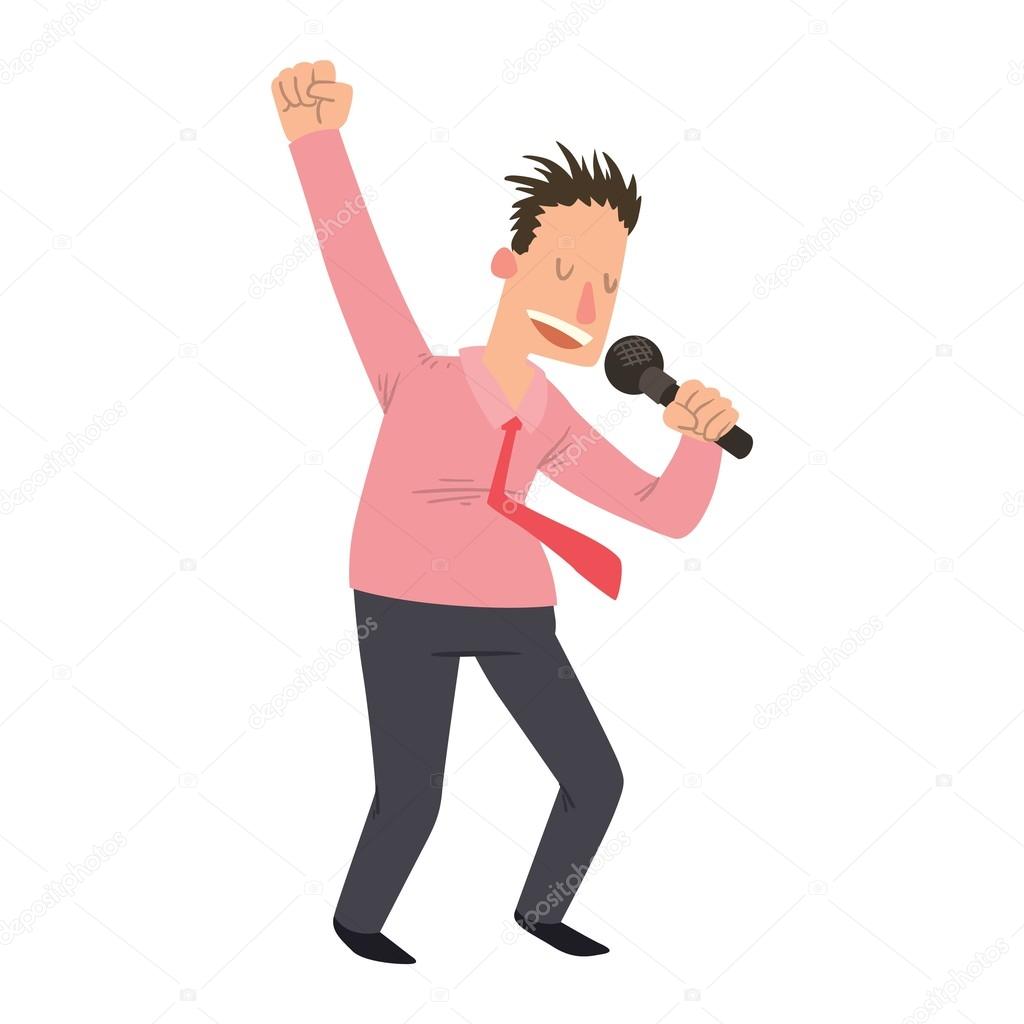 Singing people vector character