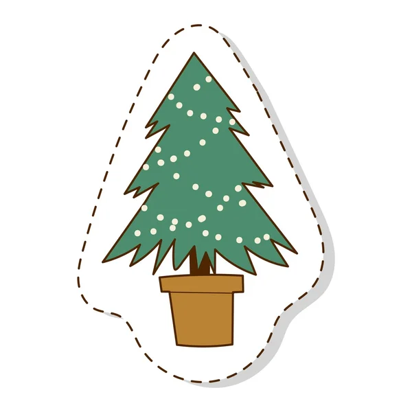 Árbol de Navidad vector . — Vector de stock