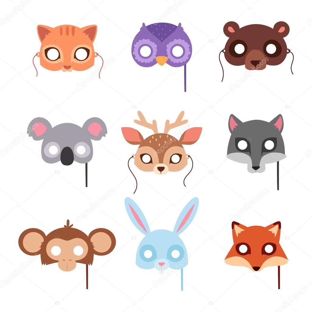 Cartoon animal party mask vector. Stock Vector Image by ©adekvat #128253142