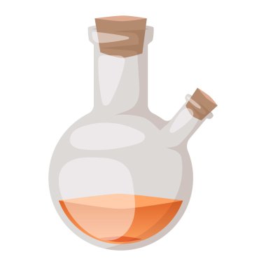 Laboratuvar şişesi vektör isoaled