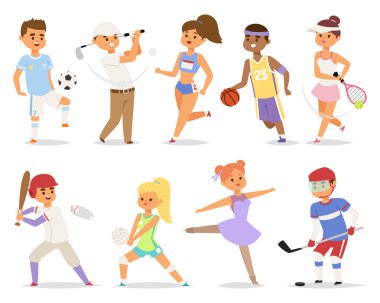 Çeşitli spor insanlar.