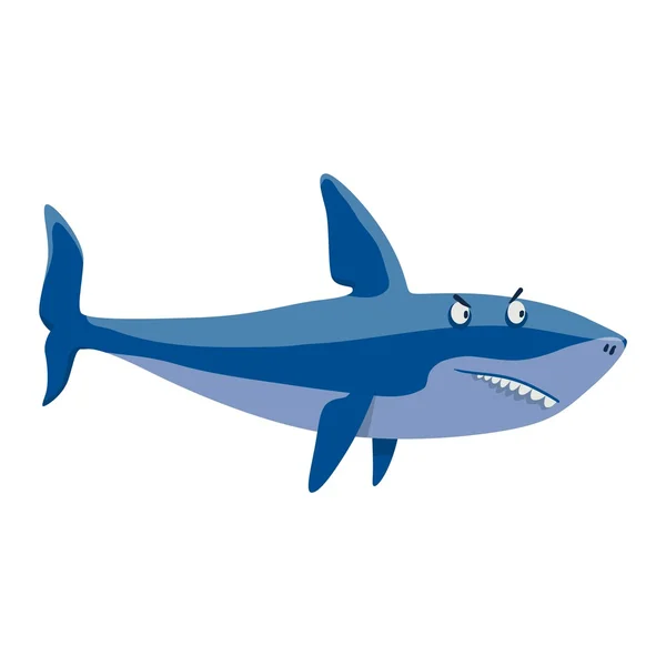 Caráter de tubarão vetor —  Vetores de Stock