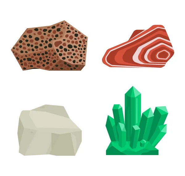 Pedras vetoriais Gemstones — Vetor de Stock