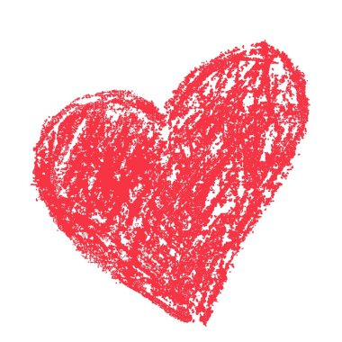 Kırmızı kalp vektör simgesi