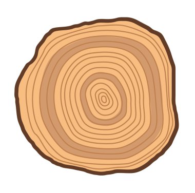 Ağaç dilimleri vektör izole