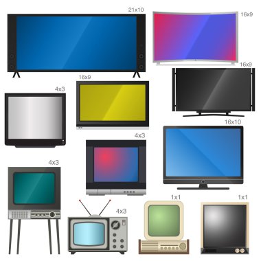 TV ekranları vektör çizim