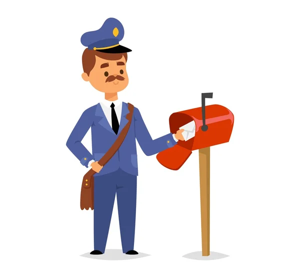 Postman character vector — Stock Vector