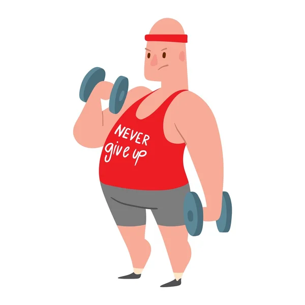 Gente gorda gimnasio vector — Archivo Imágenes Vectoriales