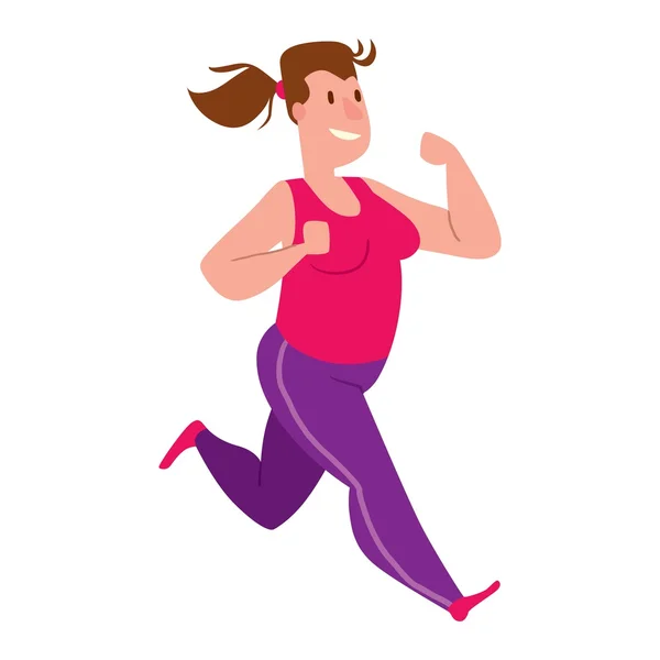 Kövér embereket fitness edzőteremben vektor — Stock Vector