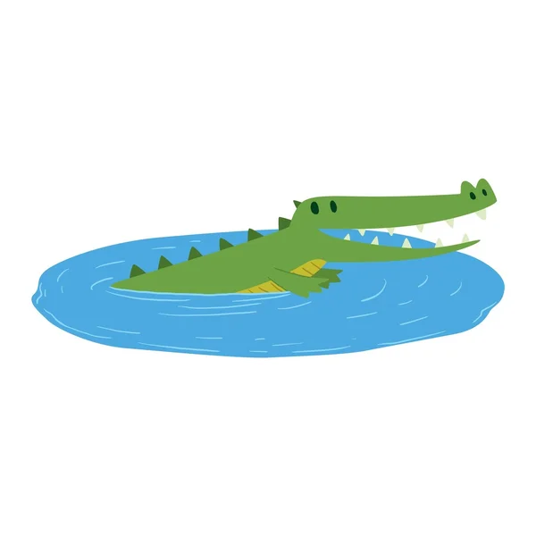 Милий вектор символів крокодила — стоковий вектор