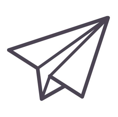 kağıt düzlem vektör simgesi