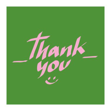 Vektör çizim yazı metin teşekkürler