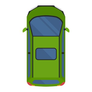 Araba üstten görünüm vektör izole.