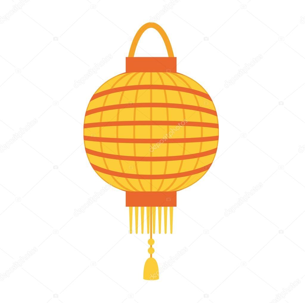 Chinese lantern vector illustration.