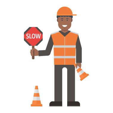 İşçi adamın vektör set.