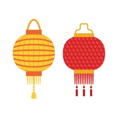Çin fener vektör illüstrasyonu.