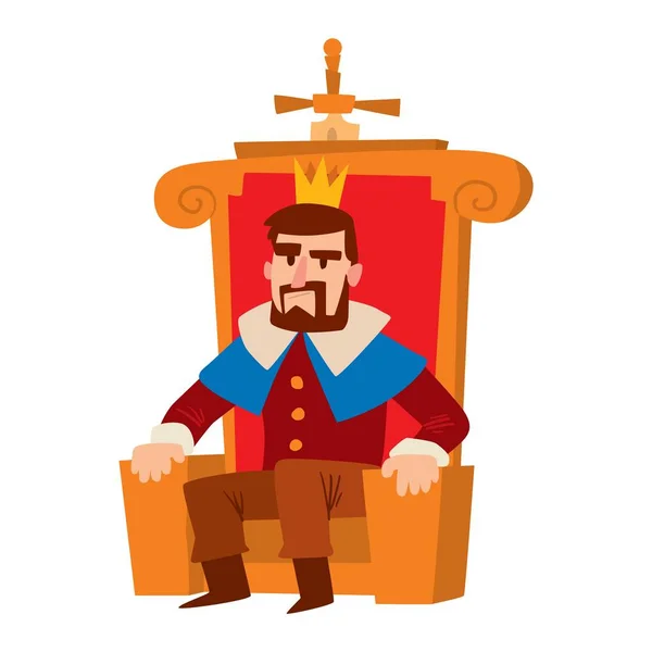King cartoon vector character. — Stock Vector