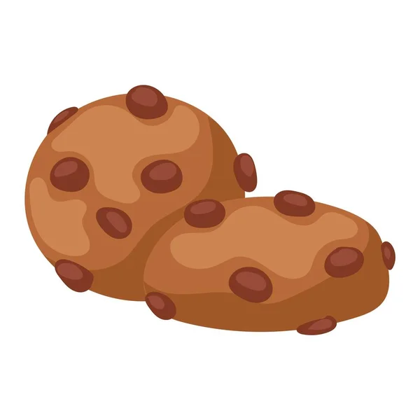 Biscoito de biscoito isolado — Vetor de Stock