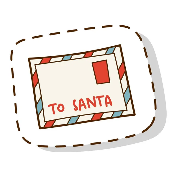 Illustration vectorielle lettre Santa . — Image vectorielle