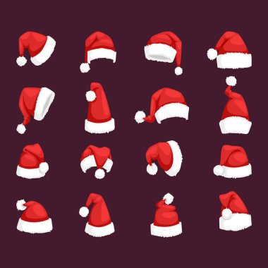 Noel Baba Noel şapka vektör çizim.