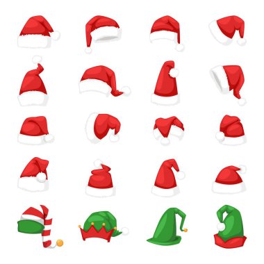 Noel Baba Noel şapka vektör çizim.