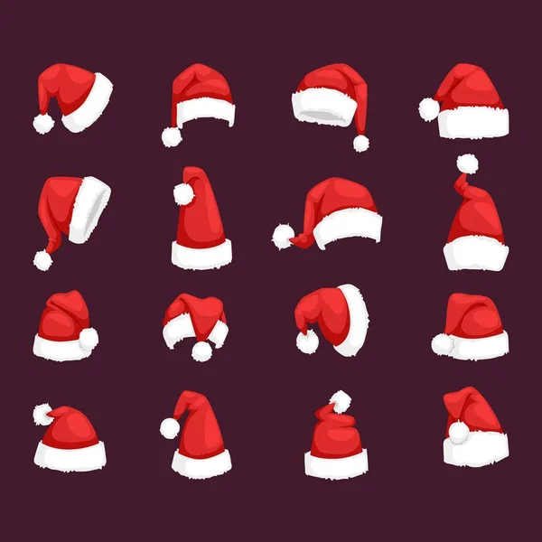 Chapeau de Noël Santa illustration vectorielle . — Image vectorielle