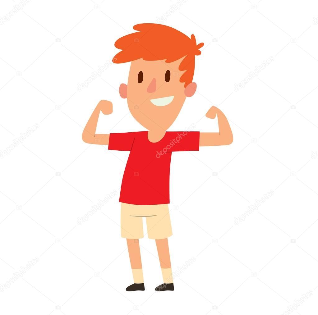 Download Strong young boy vector. — Stock Vector © adekvat #129719112