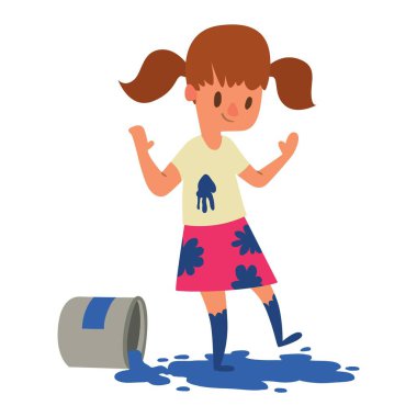 Sanatçı çocuk çocuk karakter vektör