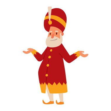 Kral çizgi film vektör karakteri.