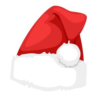 Noel Baba Noel şapka vektör çizim.