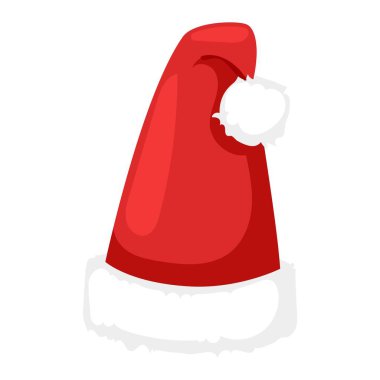 Noel Baba Noel şapka vektör çizim.