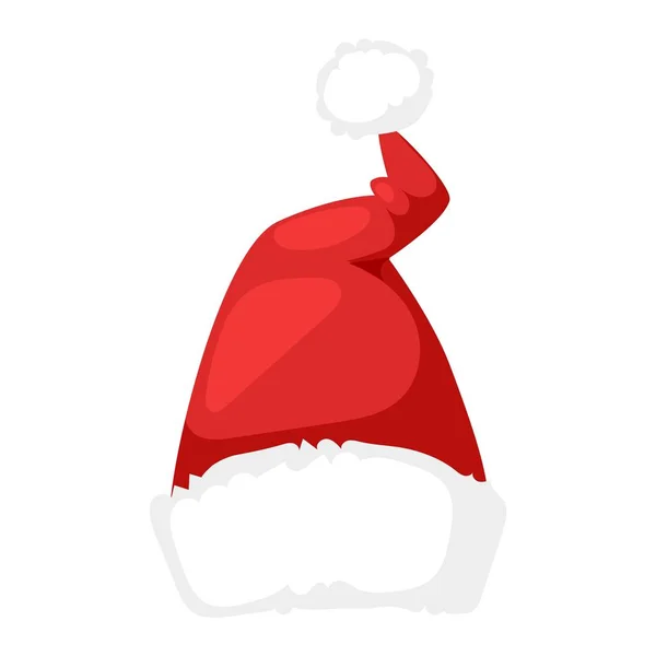 Ilustracja wektorowa Santa Boże Narodzenie kapelusz. — Wektor stockowy