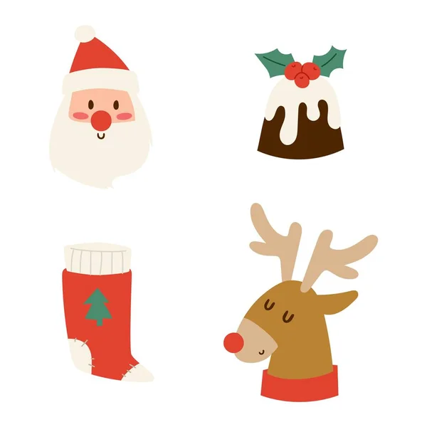 Christmas icons symbols vector set. — Stock Vector