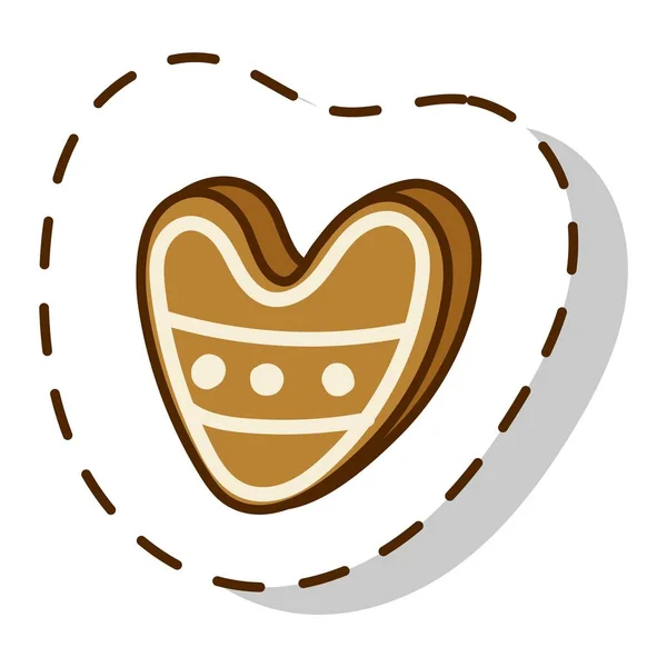 Christmas cookie tårta isolerade vektor icon — Stock vektor