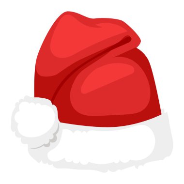 Noel Baba Noel şapka vektör çizim.
