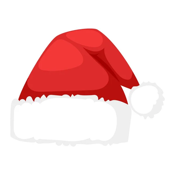 Santa Navidad sombrero vector ilustración . — Vector de stock