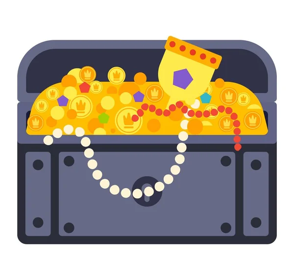 Treasure chest vector illustration. — Stock Vector