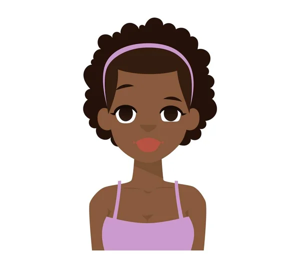 Afro Amerikaans meisje vectorillustratie. — Stockvector