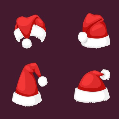 Noel Baba Noel şapka illüstrasyon.
