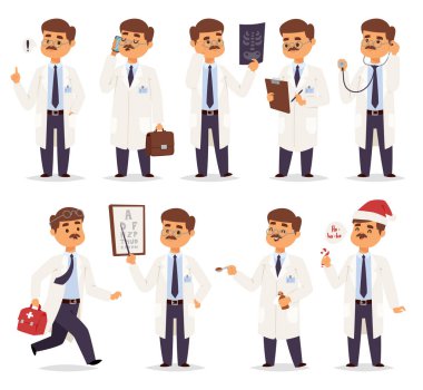 Doktor karakter vektör izole