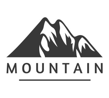 Dağ vektör simge rozeti