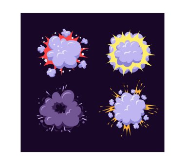 Patlama patlama vektör çizim.