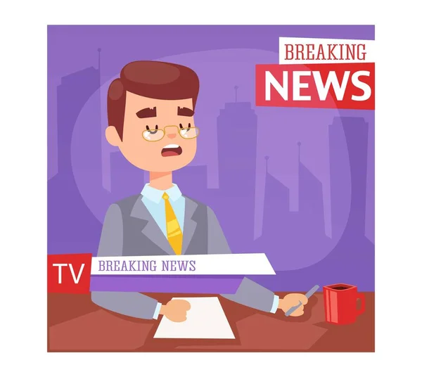 Breaking news людей — стоковий вектор