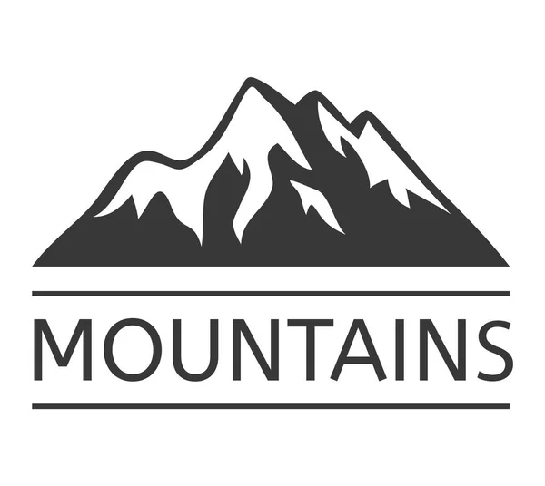 Symbolabzeichen für Bergvektoren — Stockvektor
