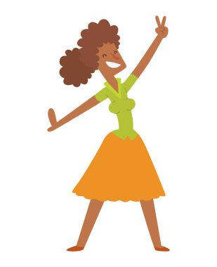 Mutlu bugirl vektör