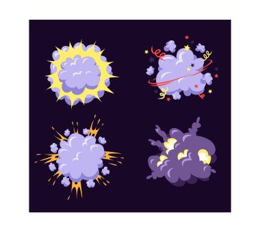 Patlama patlama vektör çizim.