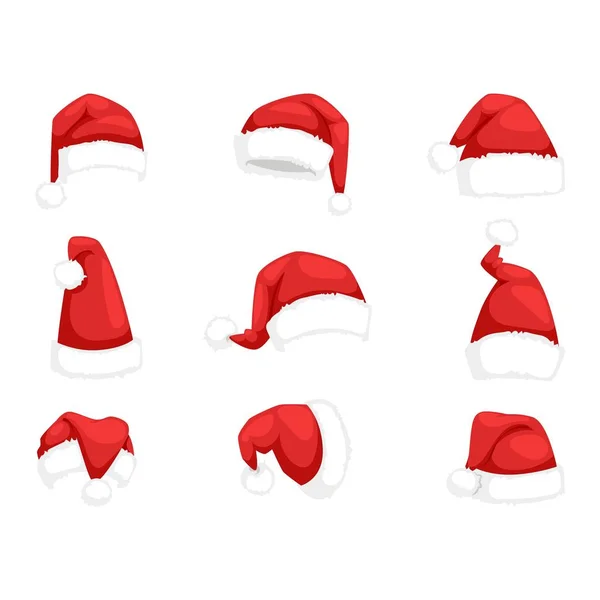 Papai Noel chapéu vetor ilustração . — Vetor de Stock