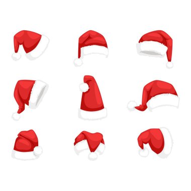 Noel Baba Noel şapka vektör çizim.